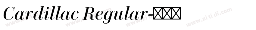 Cardillac Regular字体转换